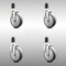 Service Caster 5 Inch 316SS Thermoplastic Rubber Swivel 1-1/2 Inch Expanding Stem Caster Set SCC-SS316EX20S514-TPRB-112-4 - alternate 4